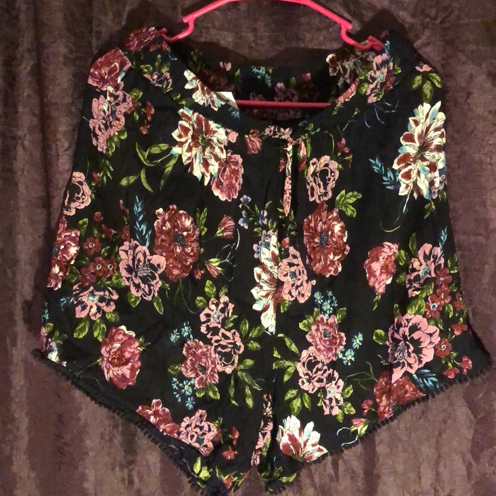 High Waisted Floral Shorts